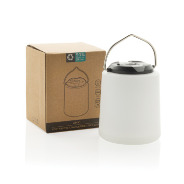Logotrade promotional giveaway picture of: Limio RCS recycled plastic portable re-chargeable table lamp