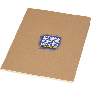 Logo trade promotional item photo of: Slyk A5 kraft cahier notebook with ruled pages