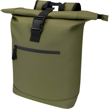 Logo trade corporate gifts image of: Resi Plus 15" GRS recycled roll-top backpack 18L
