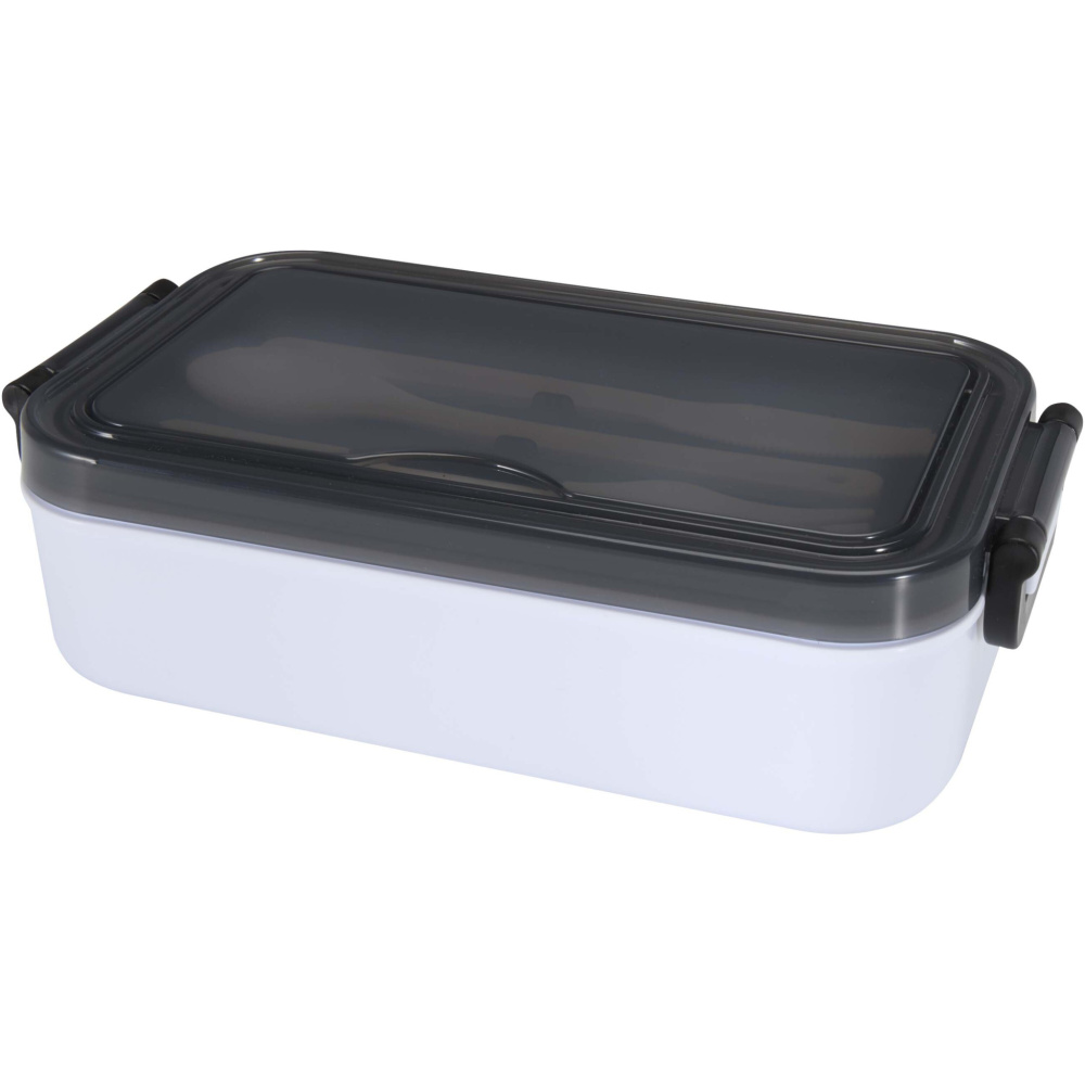 Logo trade corporate gifts image of: Snappy lunch box and cutlery set