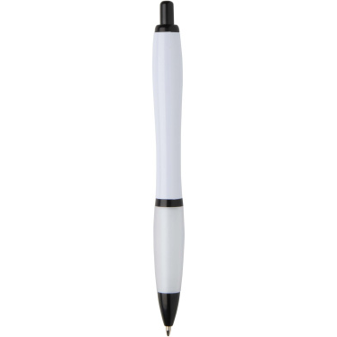 Logotrade promotional merchandise image of: Nash recycled plastic ballpoint pen with black trims (black ink)
