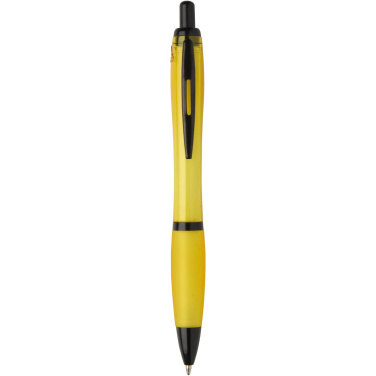 Logotrade promotional items photo of: Nash recycled plastic ballpoint pen with black trims (black ink)