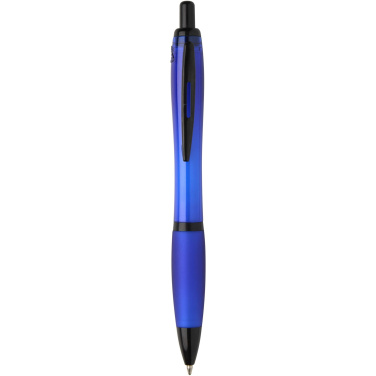 Logo trade promotional products picture of: Nash recycled plastic ballpoint pen with black trims (black ink)