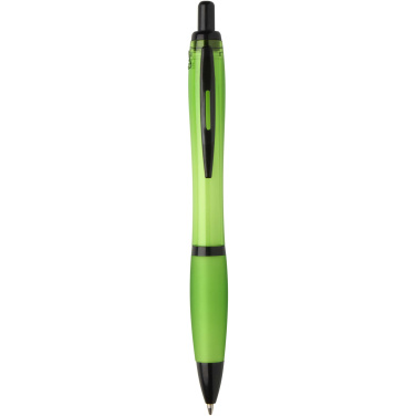Logotrade promotional item image of: Nash recycled plastic ballpoint pen with black trims (black ink)