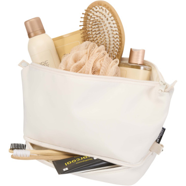 Logo trade promotional merchandise image of: Trip Aware™ recycled travel toiletry bag 6L