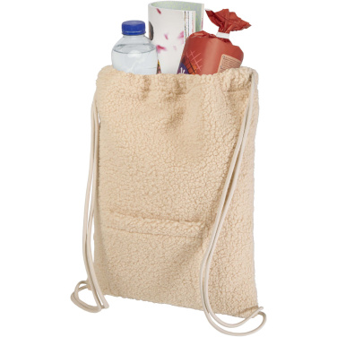 Logotrade promotional items photo of: Bear GRS recycled sherpa drawstring backpack 9L