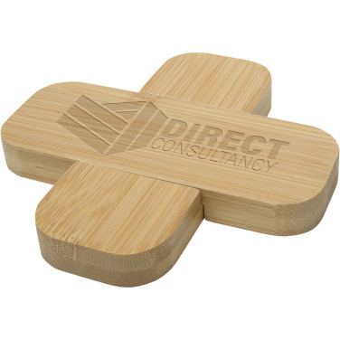 Logotrade promotional gift image of: Croc bamboo trivet - small