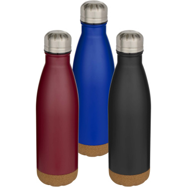 Logo trade corporate gifts picture of: Cove 500 ml double wall vacuum insulated stainless steel water bottle with cork details
