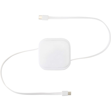 Logotrade promotional merchandise image of: Gloas 5-in-1 recycled retractable data sync and 100W fast charge cable with smartphone tool kit