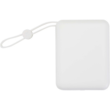 Logo trade promotional items picture of: Acrux 10.000 mAh 35W tablet power bank with built in Type-C cable - made from recycled plastic
