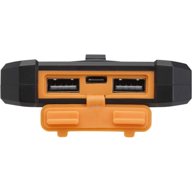 Logotrade corporate gifts photo of: Altair 5000 mAh 10W recycled plastic rugged solar power bank with built-in torch