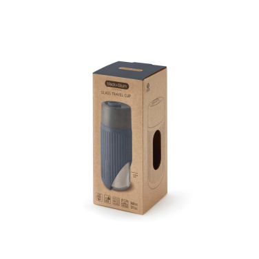 Logo trade corporate gifts image of: Black+Blum Glass Travel Cup 340ML