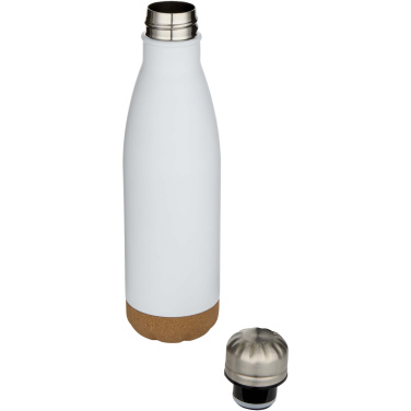Logo trade promotional items image of: Cove 500 ml double wall vacuum insulated stainless steel water bottle with cork details