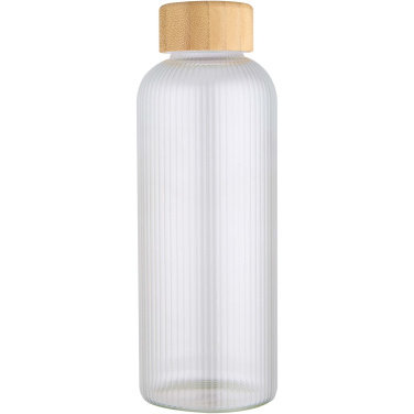 Logo trade promotional items picture of: Mirage 650 ml single-walled borosilicate glass bottle with bamboo lid