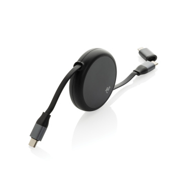 Logo trade promotional items picture of: Terra RCS recycled aluminium retractable 240W 2-in-1 cable