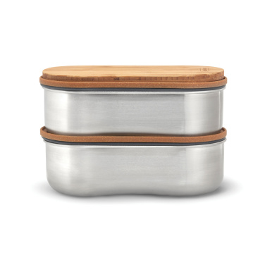Logotrade corporate gift image of: Black+Blum Stainless Steel Double Bento Box