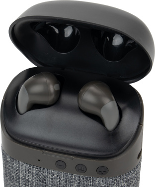 Logo trade promotional giveaways image of: Bluetooth Speaker HF01 with Built-in Earbuds 2 in 1