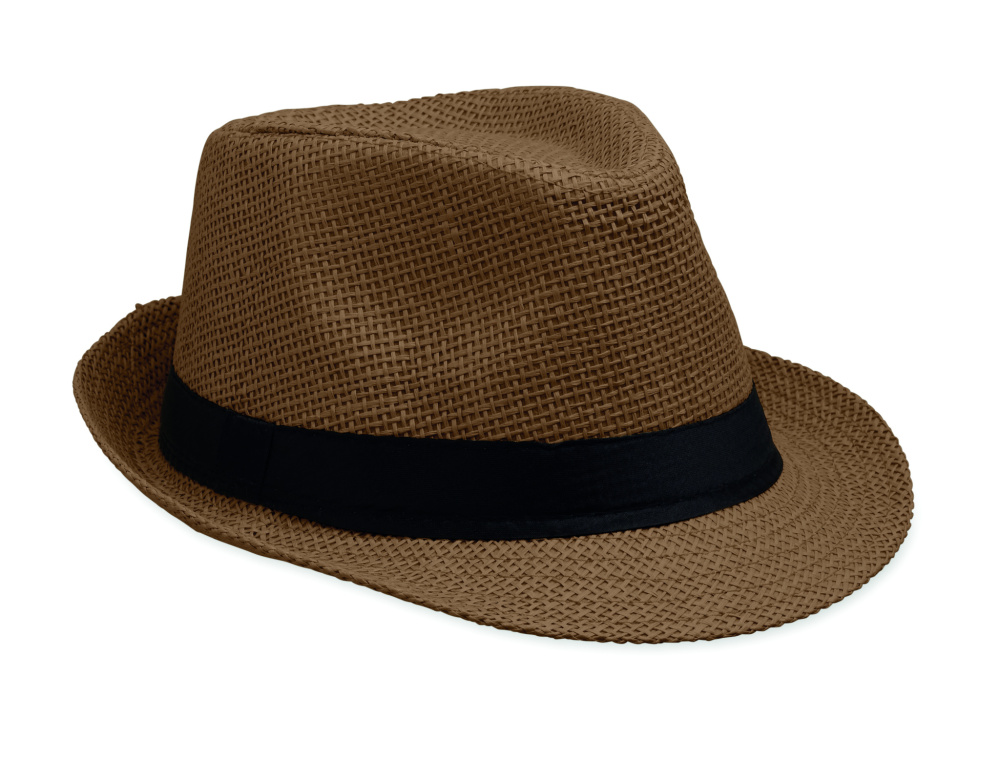 Logo trade promotional items image of: Paper straw hat