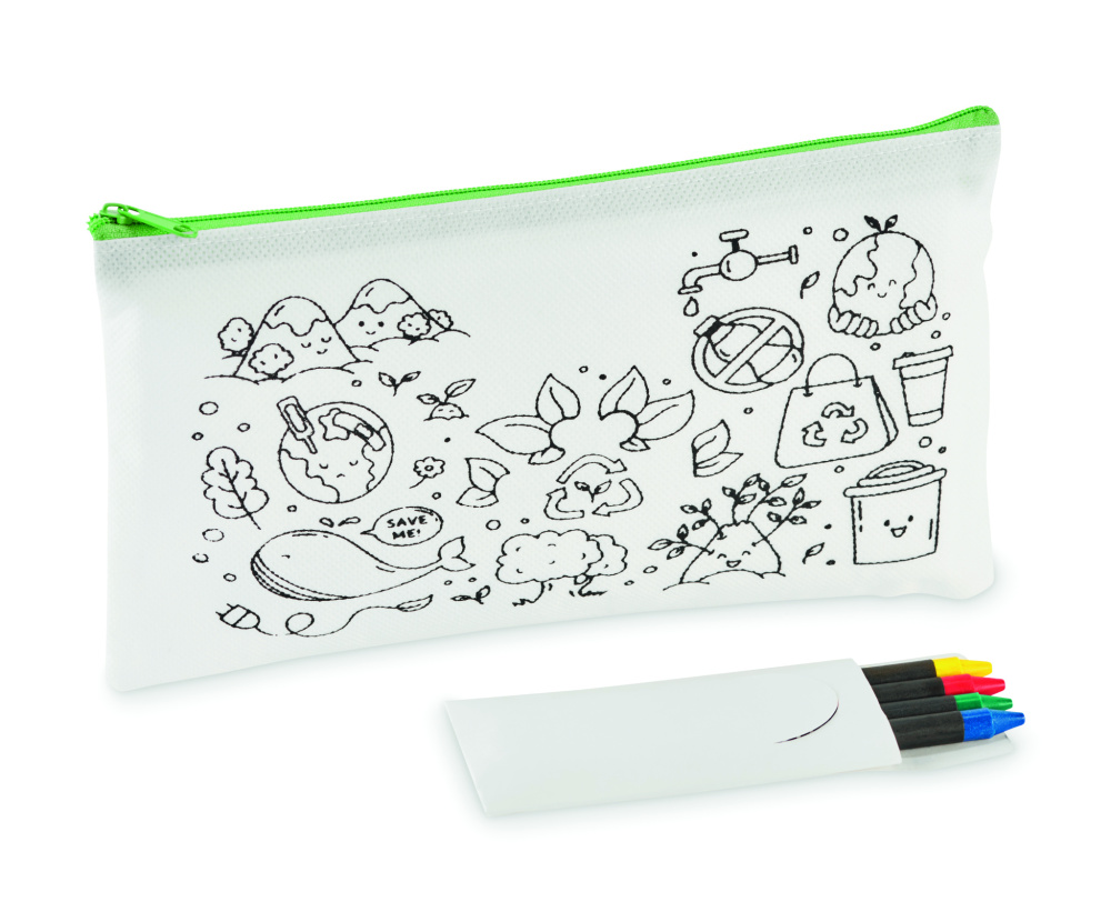 Logotrade promotional item picture of: Pencil case with 4 crayons