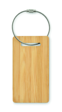 Logo trade advertising product photo of: Bamboo luggage tag