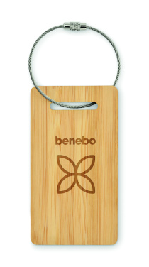 Logotrade promotional merchandise image of: Bamboo luggage tag