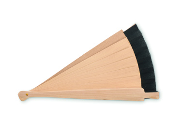 Logo trade promotional giveaway photo of: Wooden hand fan