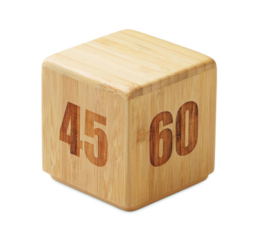 Logo trade promotional giveaway photo of: Bamboo twist snooze timer