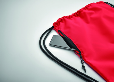 Logo trade promotional merchandise image of: Large drawstring bag 300D RPET