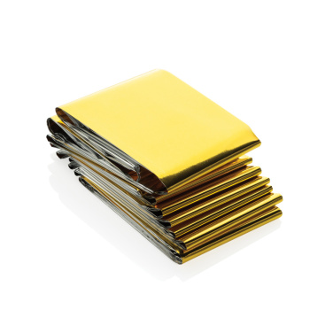 Logo trade promotional products image of: Solra emergency blanket in RCS recycled RPET pouch