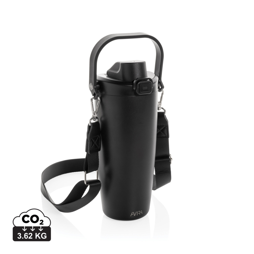 Logo trade promotional giveaway photo of: Avira Ayala RCS re-steel duosip lockable crossbody tumbler