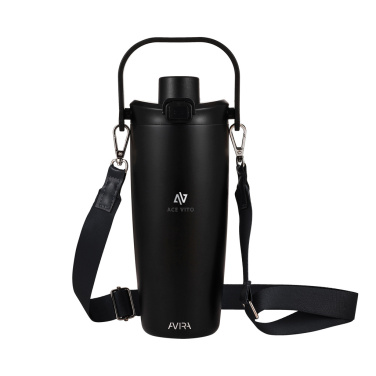 Logo trade advertising products image of: Avira Ayala RCS re-steel duosip lockable crossbody tumbler