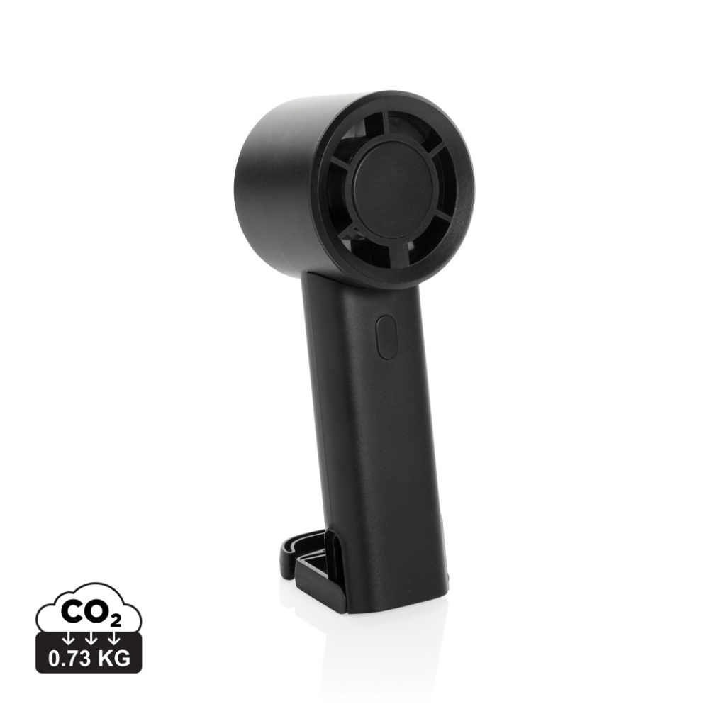 Logo trade corporate gifts picture of: Twist RCS recycled plastic re-chargeable portable fan