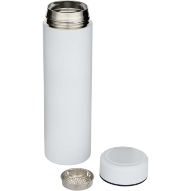 Logo trade promotional giveaways image of: Taylor 450 ml double wall stainless steel flask with tea strainer