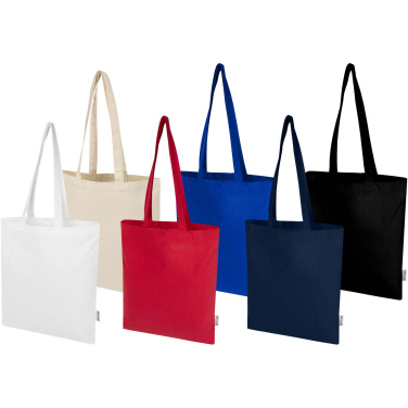 Logo trade promotional gifts picture of: Peru Blend 180 g/m² GRS recycled cotton tote bag 7L