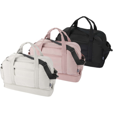Logo trade promotional item photo of: Puffer GRS recycled duffel bag with insulated bottom 30L