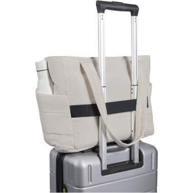 Logo trade business gift photo of: Puffer 15.6" GRS recycled laptop tote bag 18L