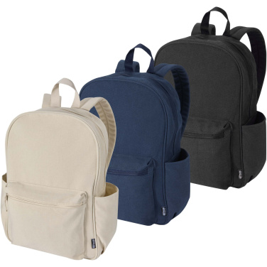 Logo trade promotional products image of: Recanvas 15.6” GRS recycled city backpack 16L