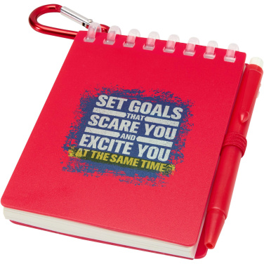 Logo trade advertising product photo of: Lig Mini recycled outdoor soft cover notebook and ballpoint pen set (black ink)