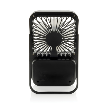 Logo trade promotional giveaway photo of: Aervina RCS recycled plastic re-chargeable desk fan