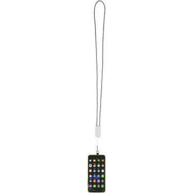Logo trade promotional item photo of: Anser recycled plastic smartphone lanyard with 27W 5-in-1 built-in cable