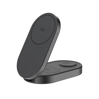 Logo trade corporate gifts picture of: Quantum ultra-fast 3-in-1 25W Foldable Wireless Charger