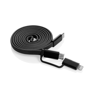 Logo trade promotional item photo of: Arc RCS recycled Ultra-thin 60W 2 in 1 magnetic cable