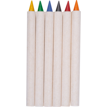 Logo trade business gifts image of: Infinity Set of Wax Crayons KINGSTON