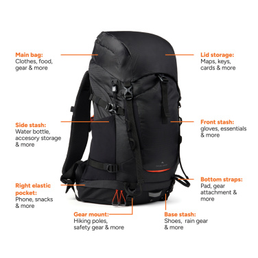 Logo trade advertising product photo of: Nordic Drift Trail RCS backpack 33L