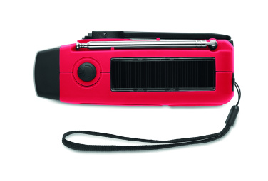 Logo trade promotional giveaways image of: Portable radio SOS with LED torch