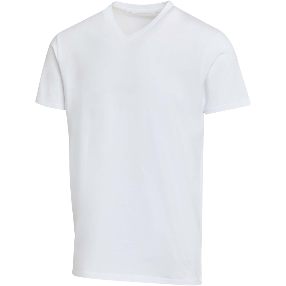 Logotrade promotional gift image of: Balfour 200 g/m² short sleeve v-neck unisex OCS organic t-shirt