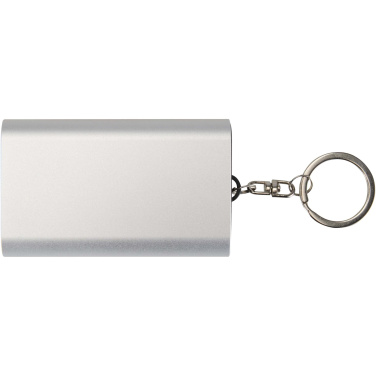 Logotrade advertising product picture of: Arcturus 2000 mAh recycled aluminium power bank with keychain