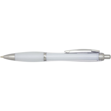 Logo trade promotional giveaways image of: Nash RCS recycled plastic ballpoint pen with coloured barrel and grip (blue ink)