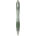 Nash RCS recycled plastic ballpoint pen with coloured barrel and grip (black ink), Heather green