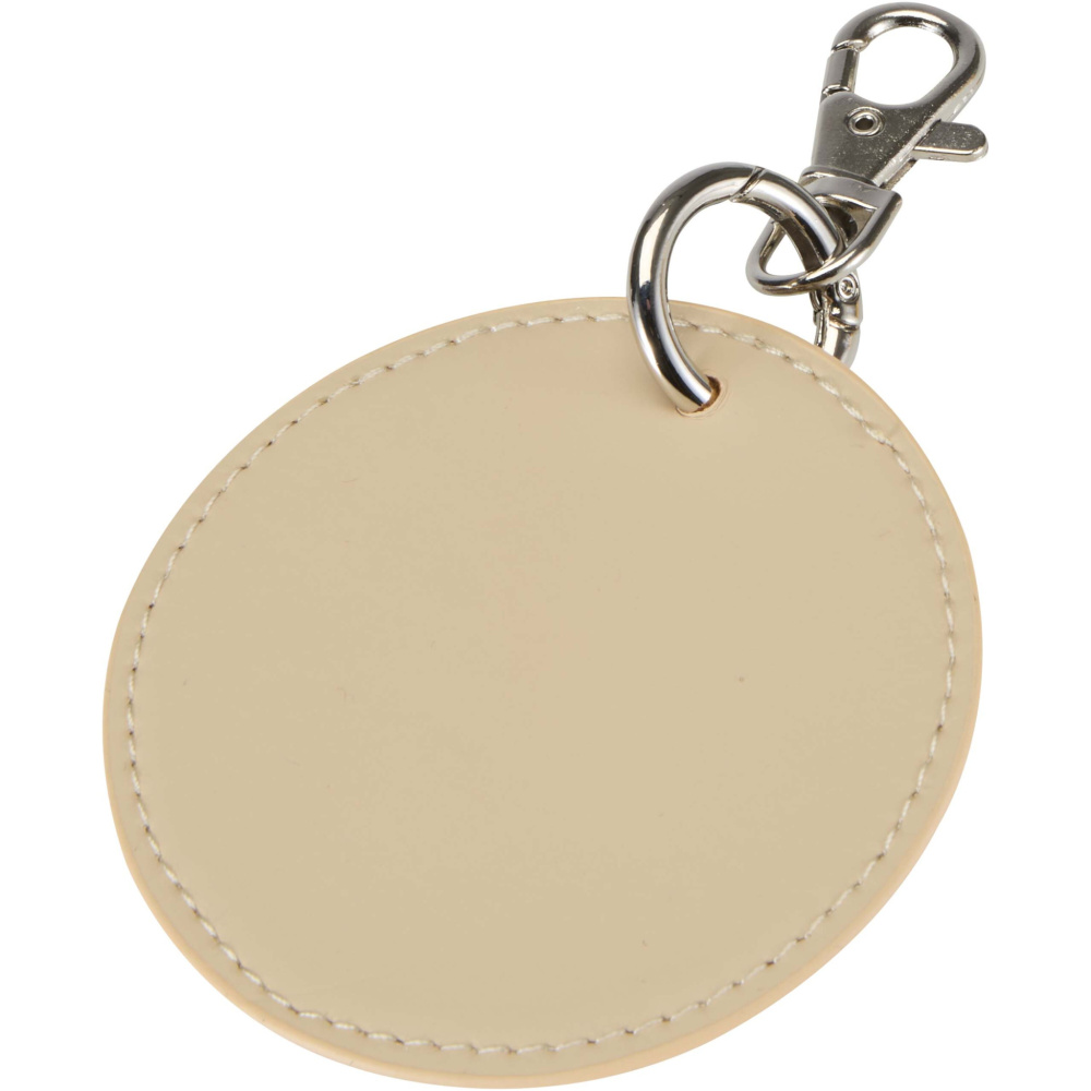 Logotrade promotional giveaway image of: Resi Plus GRS recycled round charm keychain 